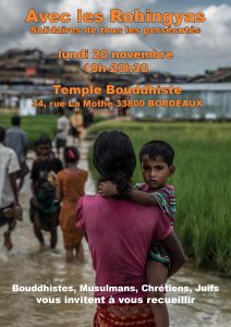 Soirée recueillement . Avec les Rohingyas